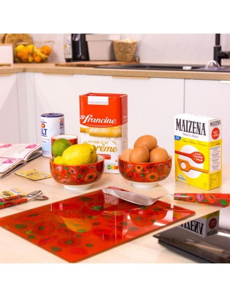 Tagliere Commy COQUELICOTS: Rosso per la Tua Cucina!