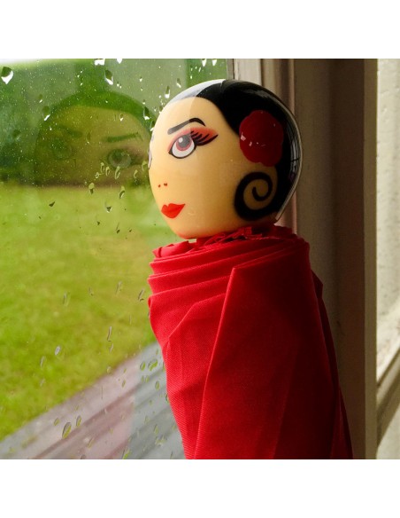 Ombrello pieghevole dama rossa | Diamante Rosa