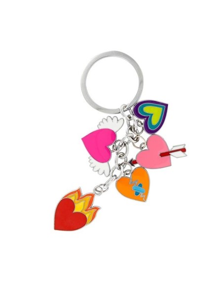 Portachiavi con Charms Cuori - Amore e Stile in Ogni Dettaglio!