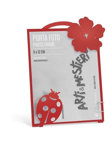Portafoto Coccinelle 10x15 cm 🐞 - Avorio o Rosso - Arti e Mestieri