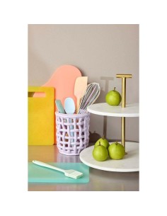 Portautensili in porcellana effetto intreccio viola H16 Miss Etoile 2