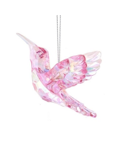 Decorazione 3D Colibrì Iridescente Rosa Fucsia 2