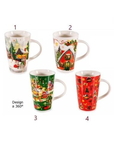 Tazza mug 400ml Villaggi Natalizi - 4 varianti