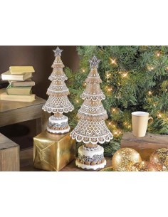 Albero di Marzapane con glassa glitterata - 2 formati (1pz) 🎄✨ 2