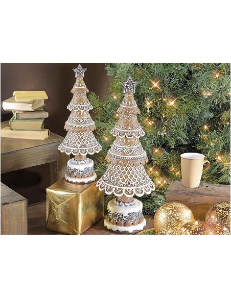 Albero di Marzapane con glassa glitterata - 2 formati (1pz) 🎄✨