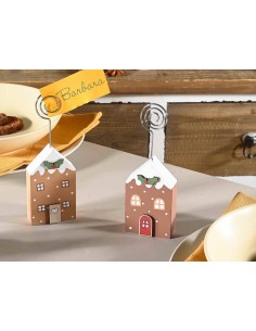 Casetta Invernale Segnaposto con Memo Clip -  2 varianti 2