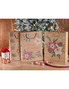 Busta grande 24x8x33H natalizia Aghifoglio - 3 varianti 2