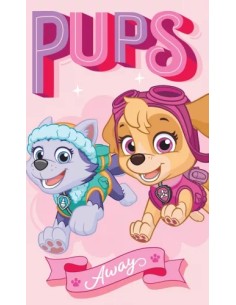 Telo in cotone asciugamano Paw Patrol Girl 30x50 | Diamante Rosa
