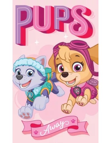 Telo in cotone asciugamano Paw Patrol Girl 30x50 | Diamante Rosa