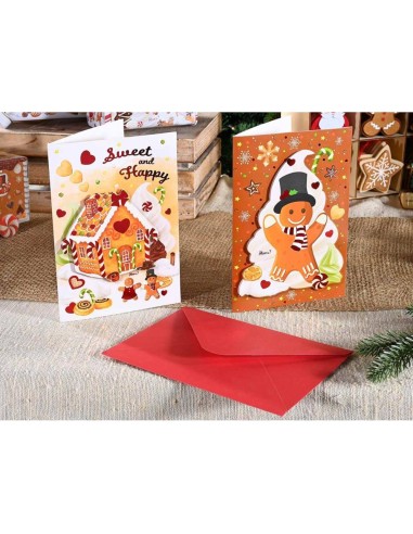 Biglietto augurale 3D Omini di Marzapane - 2 varianti