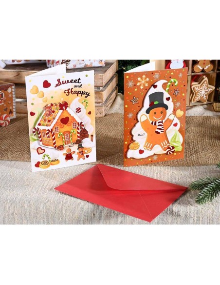 Biglietto augurale 3D Omini di Marzapane - 2 varianti