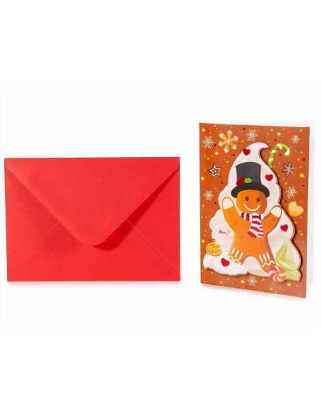 Biglietto augurale 3D Omini di Marzapane - 2 varianti