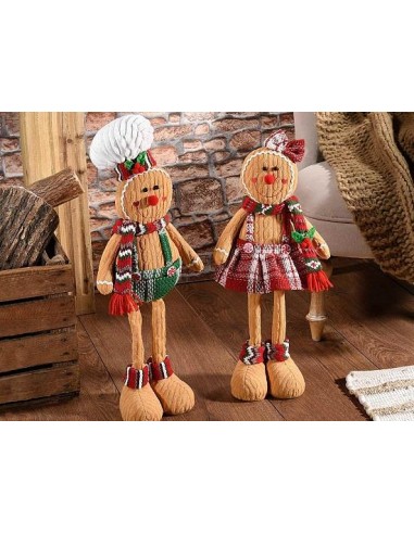 Omino di Pan di Zenzero H60cm - Con Fiocco o Cappello da Cuoco