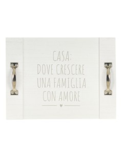 Vassoio con frase - Dove sei tu quella è casa - Nuvole di Stoffa