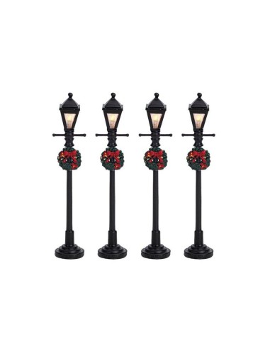 Gas Lantern Street Lamp - Set 4pz 64498 Lemax