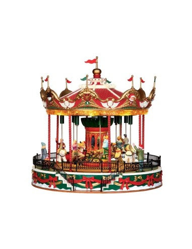 LEMAX Santa Carousel Giostra Carosello con 4.5V (EU) 34682