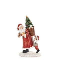 Babbo Natale con Bambino con LED h19cm - Magia luminosa natalizia! 🎅✨