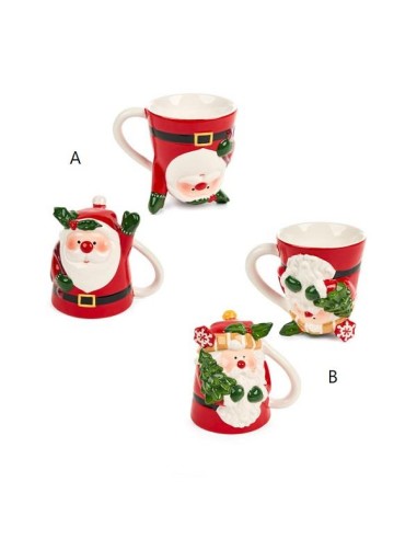 Tazza 300ml con Babbo Natale in 3D - 2 varianti