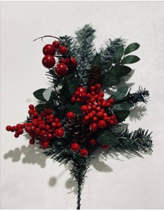 Ramo Pigne e Bacche rosse Pick Caryn