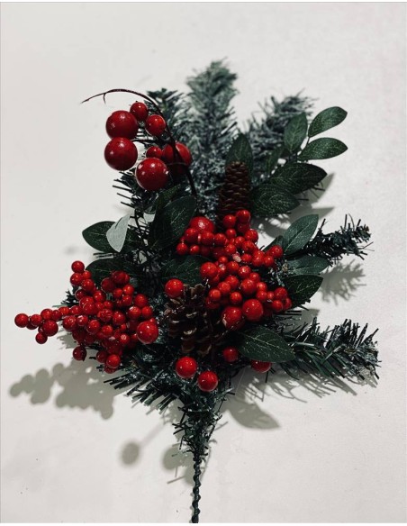 Ramo Pigne e Bacche rosse Pick Caryn