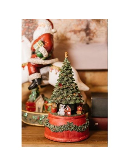 Carillon Albero di Natale in Resina H18,5cm - Magia festiva in musica!