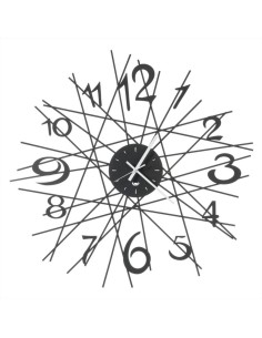 ARTI E MESTIERI Orologio da parete Zig Zag 70cm nero