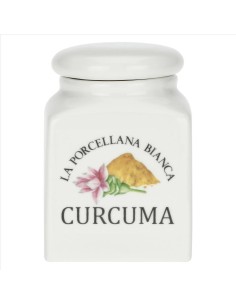 Barattolo decorato Curcuma Conserva 0,175L - La Porcellana Bianca