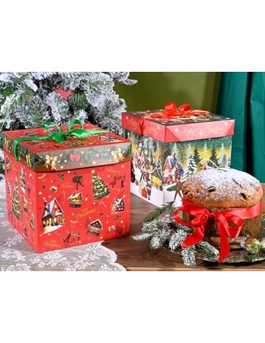 Scatola in Carta con Fiocco Mercatini di Natale 🎁✨ 2 fantasie