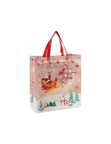 Borsa in TNT Favola di Natale con Babbo Natale e renne 🎅🛷