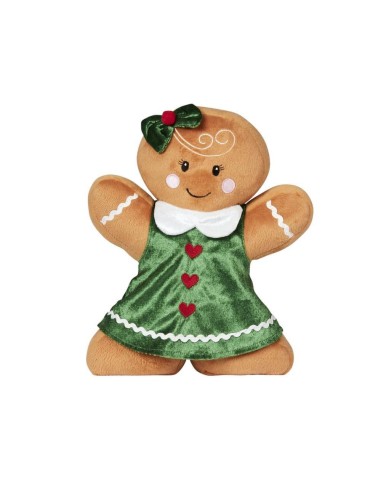 Cuscino Peluche Omino di Pan di Zenzero H35cm - Morbido e Festivo