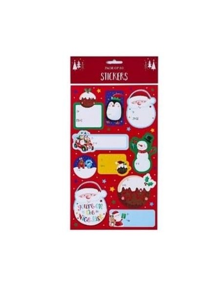 Set di 50 Etichette Adesive Personaggi Natalizi 🎄🎉