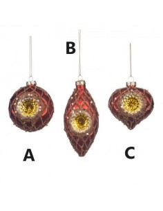 Pallina di vetro 3D rosso 3 modelli Goodwill