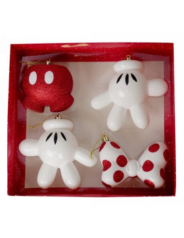 Set 4 decorazioni iconiche Mickey e Minnie Mouse Disney©