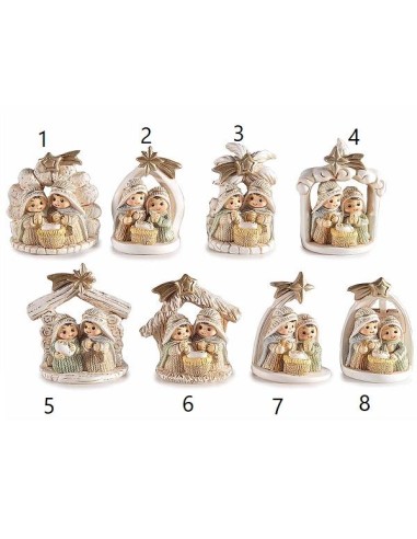 Presepe in resina con stella cometa H6,5cm - 8 modelli 🌟