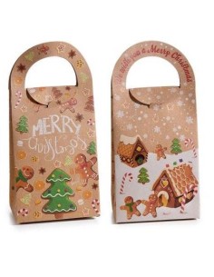 Sacchetto carta con manico e stampa biscottini