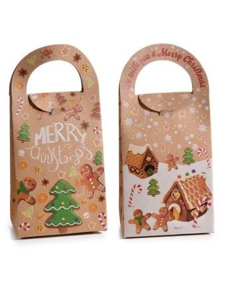 Sacchetto carta con manico e stampa biscottini