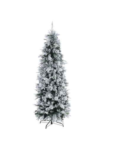 Albero di Natale Slim Innevato Dresda H180cm con 588 Rami – Eleganza e