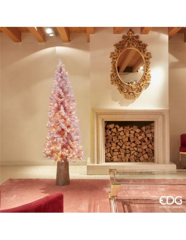 Albero di Natale Candy Rosa Innevato H180cm con 360 LED – EDG