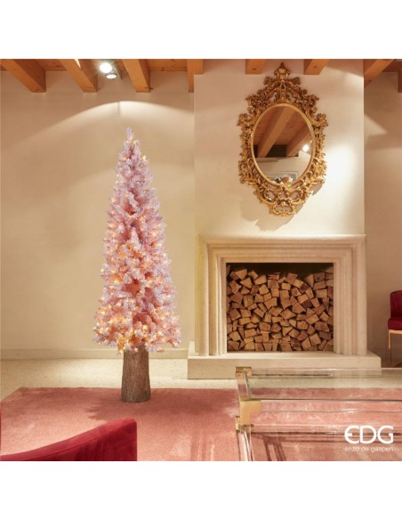 Albero di Natale Candy Rosa Innevato H180cm con 360 LED – EDG
