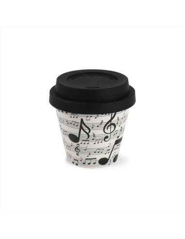 Tazzina da caffè con tappo silicone 90 ml - Music