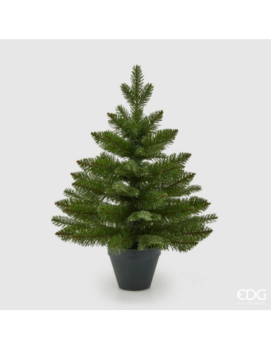 Albero Pino Verde in Vaso H60cm - 87 Rami - EDG