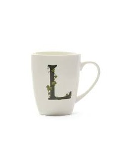 Mug con lettera L Atupertu - La Porcellana Bianca | Diamante Rosa