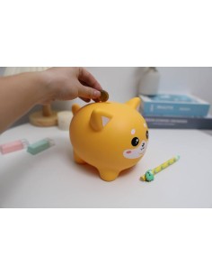 iTOTAL Salvadanaio cagnolino SHIBA INU 🐕 | Diamante Rosa 2