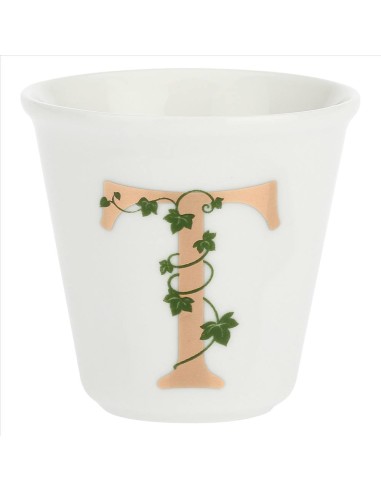 Bicchierino da espresso T con cucchiaino - La Porcellana Bianca 