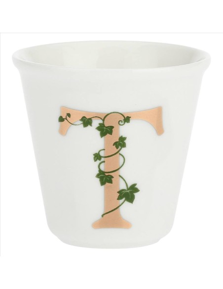 Bicchierino da espresso T con cucchiaino - La Porcellana Bianca 