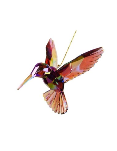 Decorazione 3D Colibrì Iridescente Viola - Eleganza Natalizia!