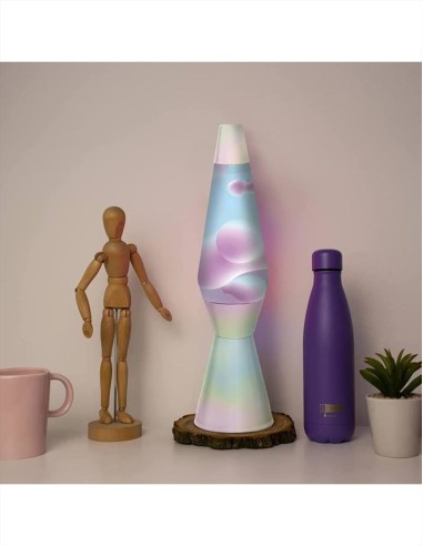 iTOTAL Lampada lava LED Arcobaleno Pastello h40cm