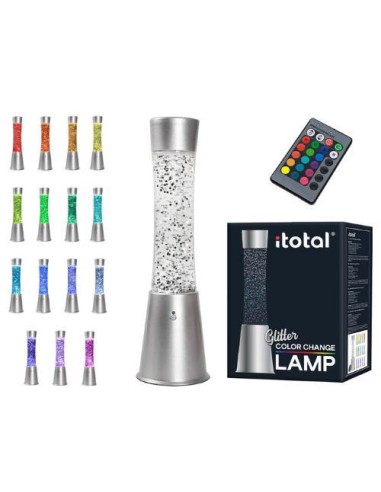 iTOTAL Lampada Glitter LED Cambiacolore H41,5cm