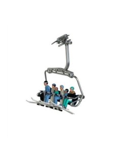Personaggi Seduti Sciatori 6pz JC54200 per Seggiovie Jรคgerndorfer