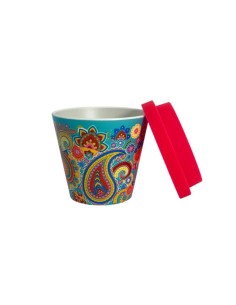 Tazzina da caffè con tappo silicone 90 ml - Paisley
